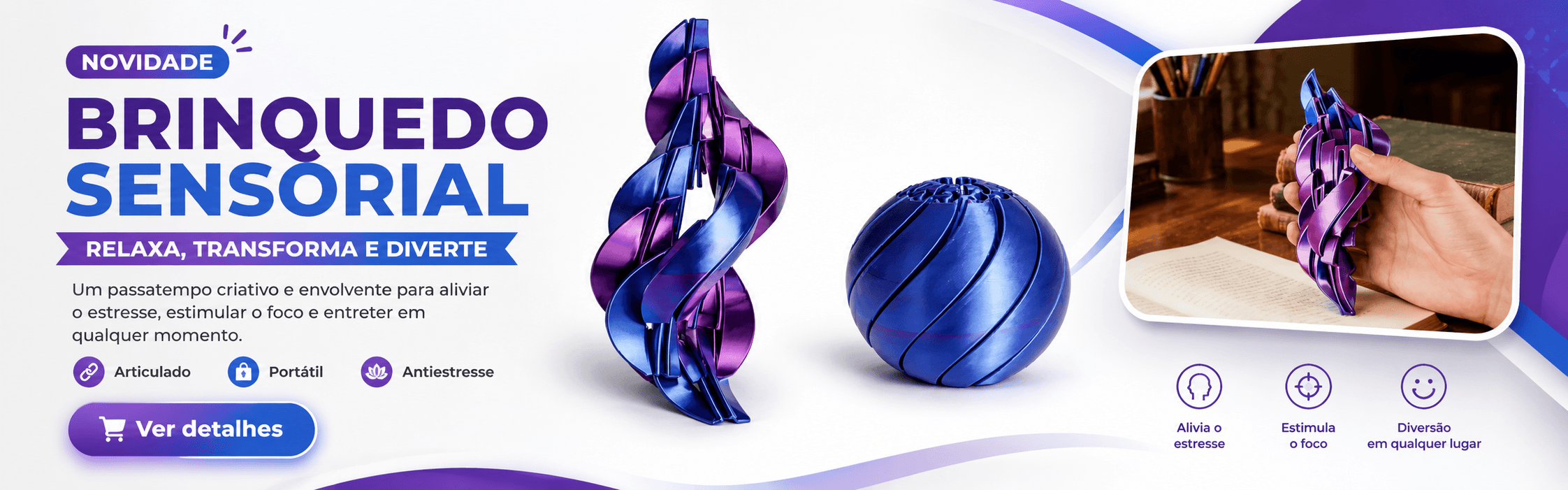 Brinquedo Sensorial: Bola de Slime Articulada para Aliviar o Estresse