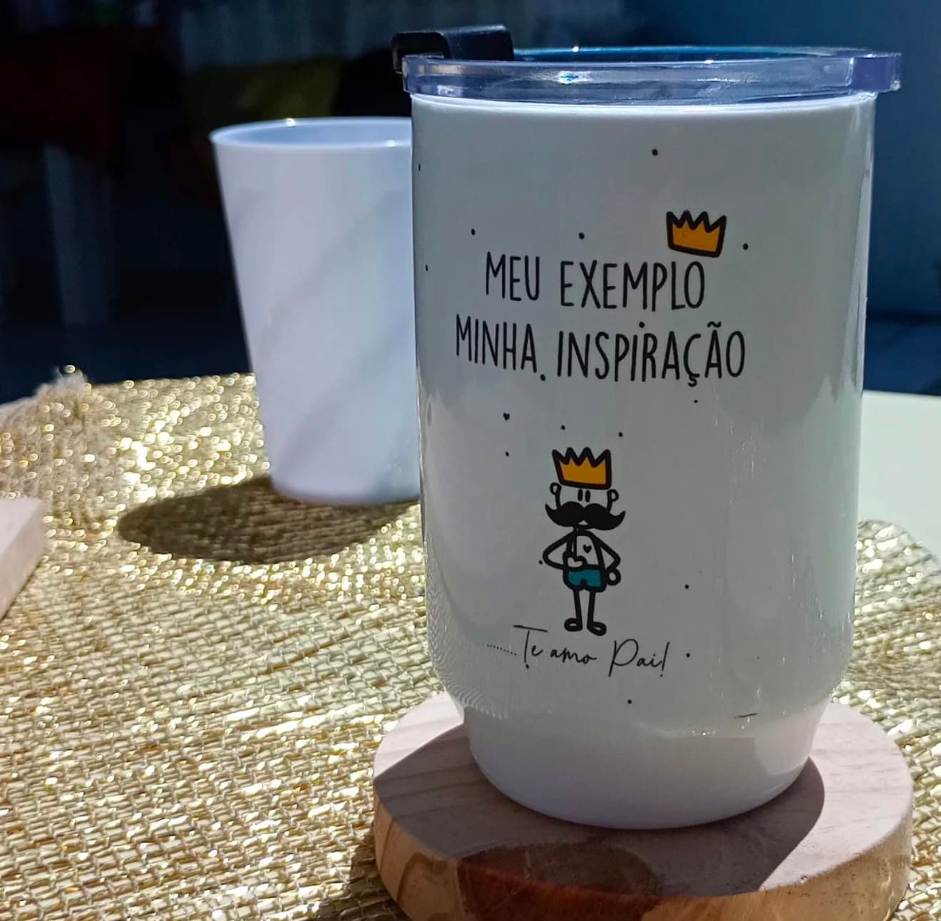 Copo com Tampa de acrilico personalizado 350ml